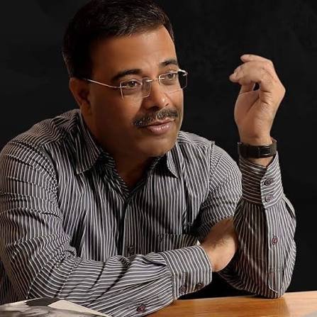 Sanjay Sahay speaking at a podium